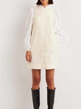 Boden Cream Sleeveless Mini Shift Dress